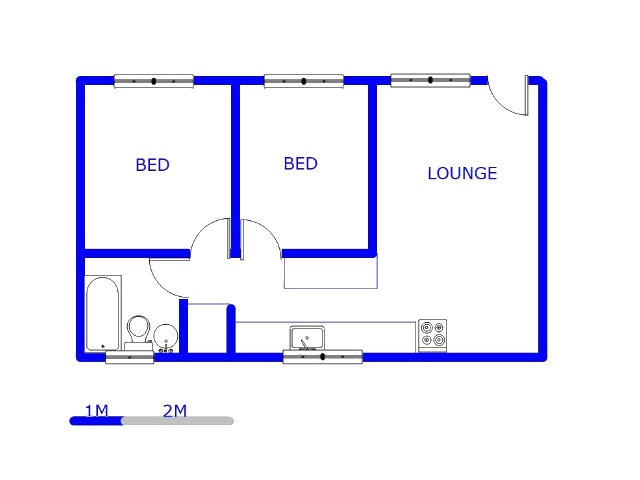 Floor plan of the property in Naturena