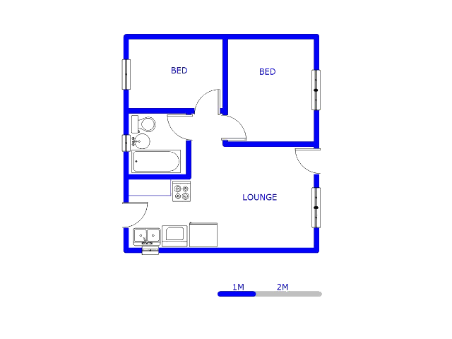Floor plan of the property in Stretford