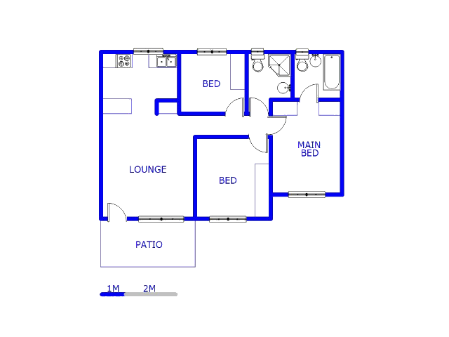 Floor plan of the property in Ferndale - JHB