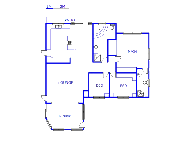 Floor plan of the property in Glen Hills