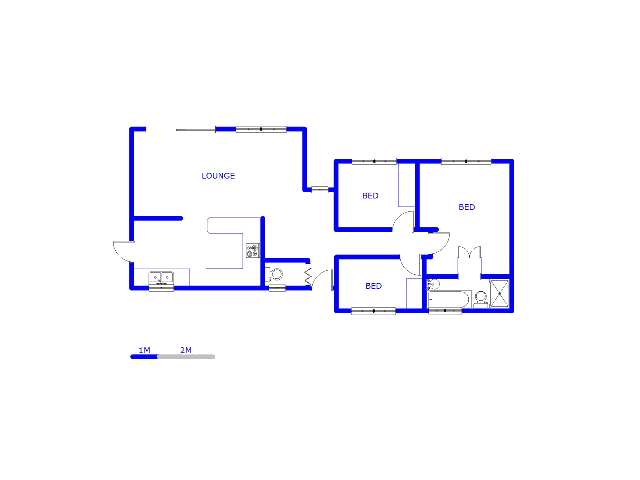 Floor plan of the property in Riamarpark