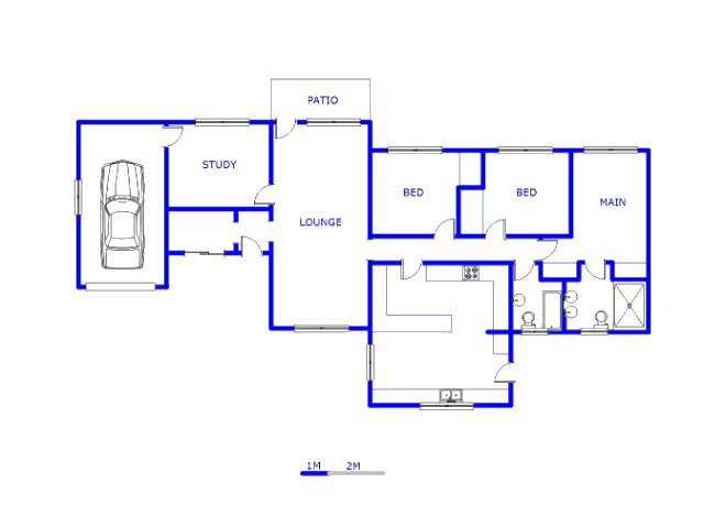 Floor plan of the property in Lenasia South