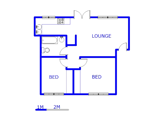 Floor plan of the property in Clarina