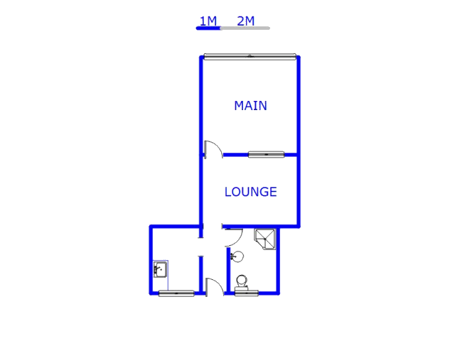 Floor plan of the property in Bulwer (Dbn)