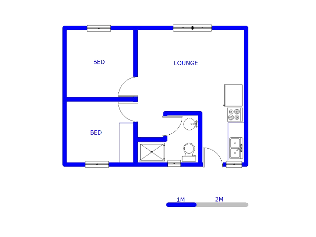Floor plan of the property in Jabulani