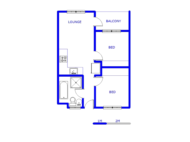 Floor plan of the property in Ferndale - JHB