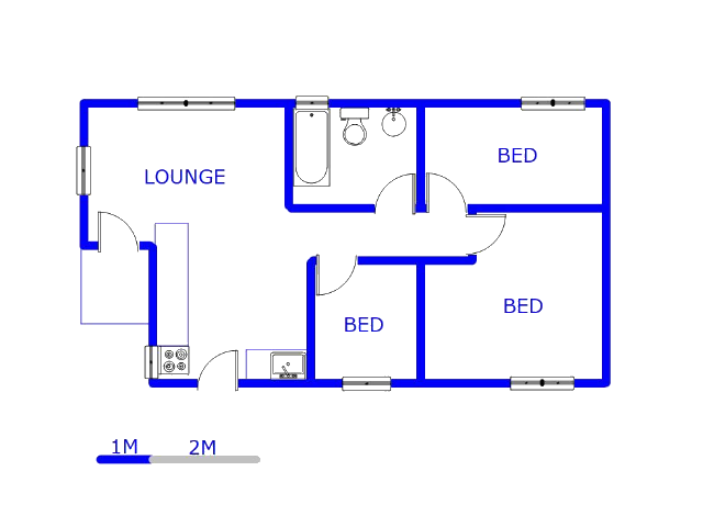 Floor plan of the property in Alliance
