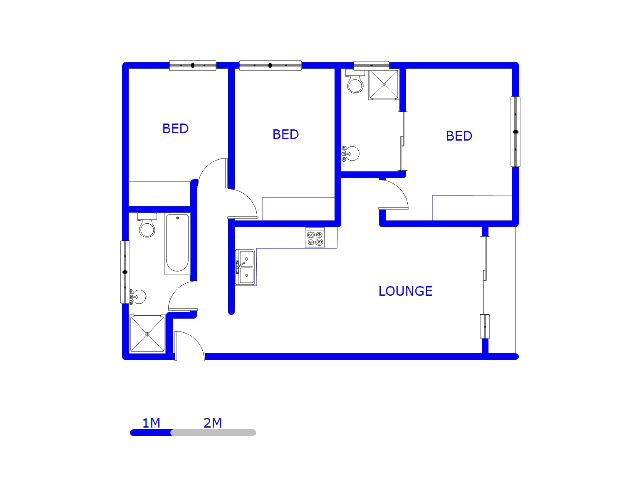 Floor plan of the property in Zwartkoppies