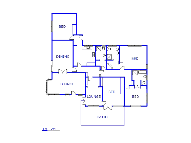 Floor plan of the property in Sydenham - JHB