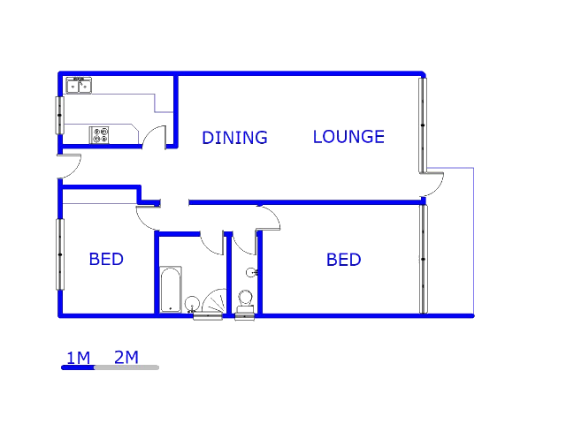 Floor plan of the property in Benoni