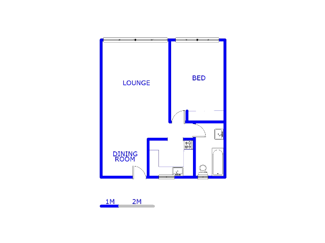 Floor plan of the property in Gezina
