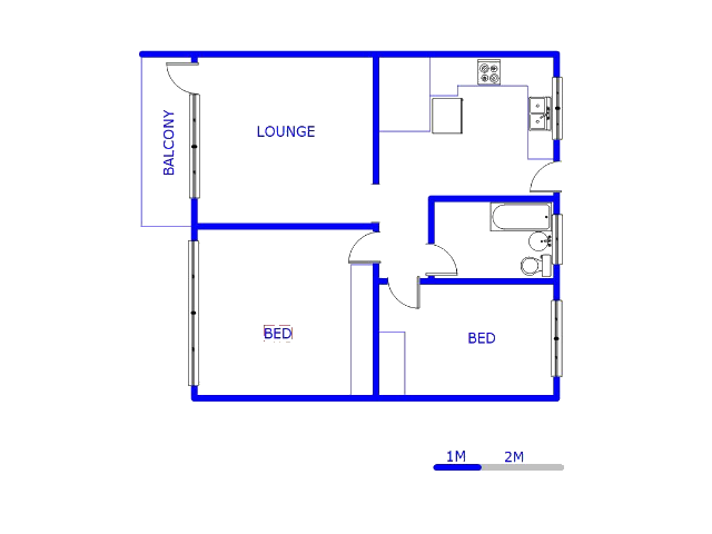 Floor plan of the property in Cruywagenpark