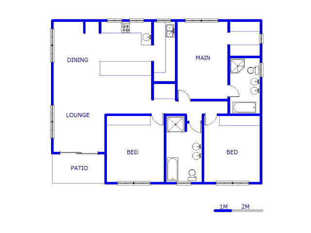 Floor plan of the property in Elandspark