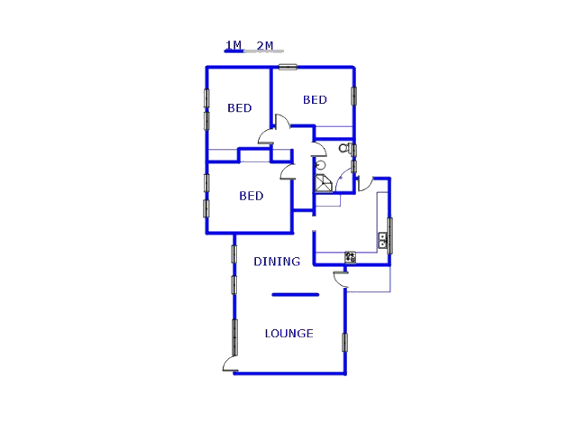 Floor plan of the property in Sasolburg