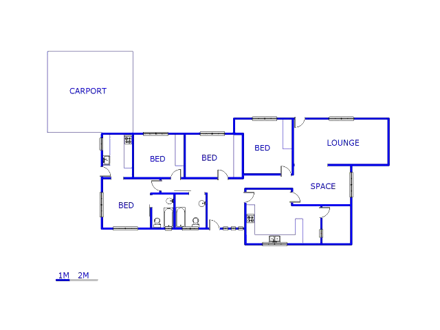 Floor plan of the property in Doringkloof