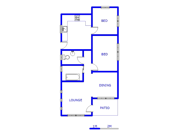 Floor plan of the property in Thulani