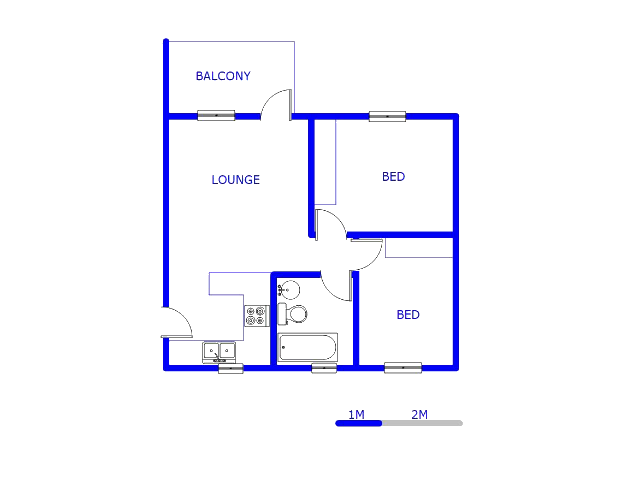 Floor plan of the property in Olifantsvlei 327-Iq