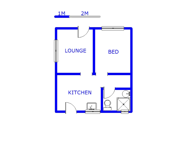 Floor plan of the property in Northdale (PMB)