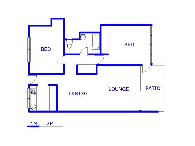 Floor plan of the property in Arcadia
