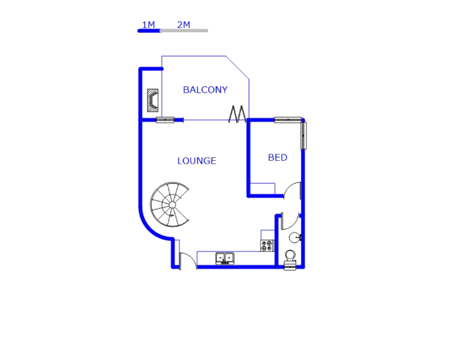 Floor plan of the property in La Lucia