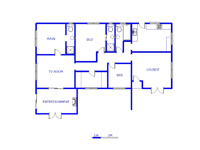 Floor plan of the property in Grassy Park