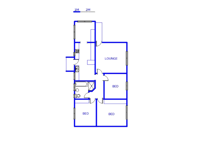 Floor plan of the property in Vanderbijlpark