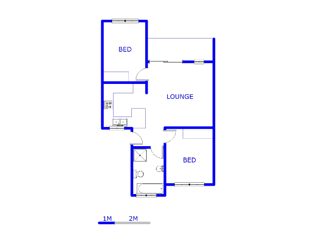 Floor plan of the property in Montana Tuine