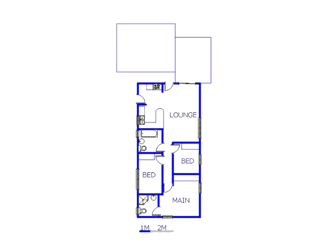 Floor plan of the property in Parkdene (JHB)