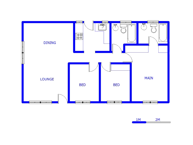 Floor plan of the property in Naturena