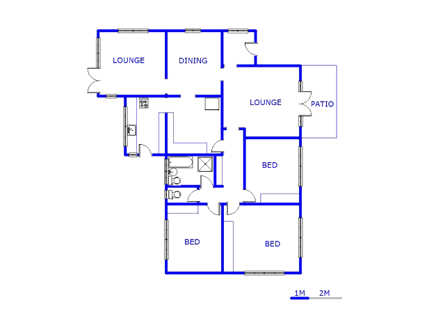 Floor plan of the property in Kempton Park