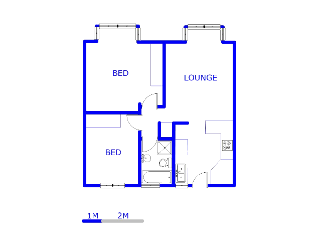 Floor plan of the property in Montana Tuine