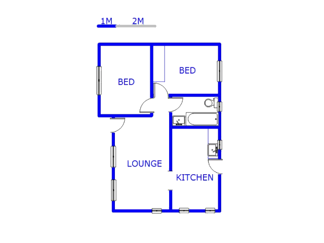 Floor plan of the property in KwaDabeka