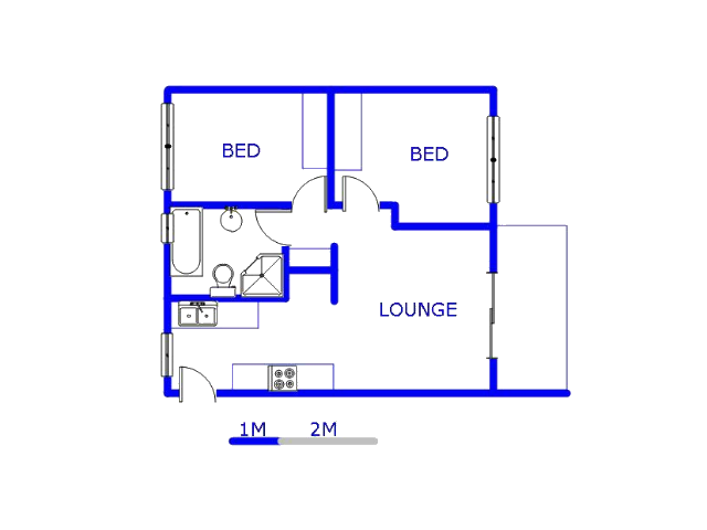 Floor plan of the property in Cloverdene