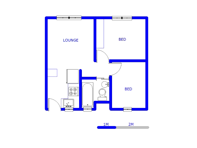 Floor plan of the property in Jabulani