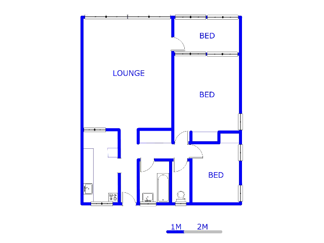 Floor plan of the property in Sunnyside