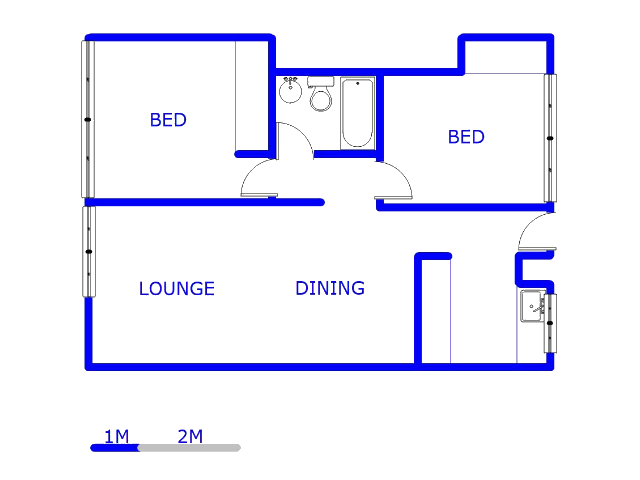 Floor plan of the property in Pretoria West