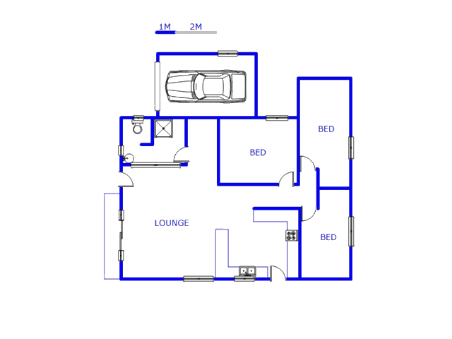 Floor plan of the property in Umlazi