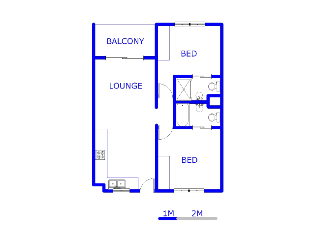 Floor plan of the property in Zwartkoppies