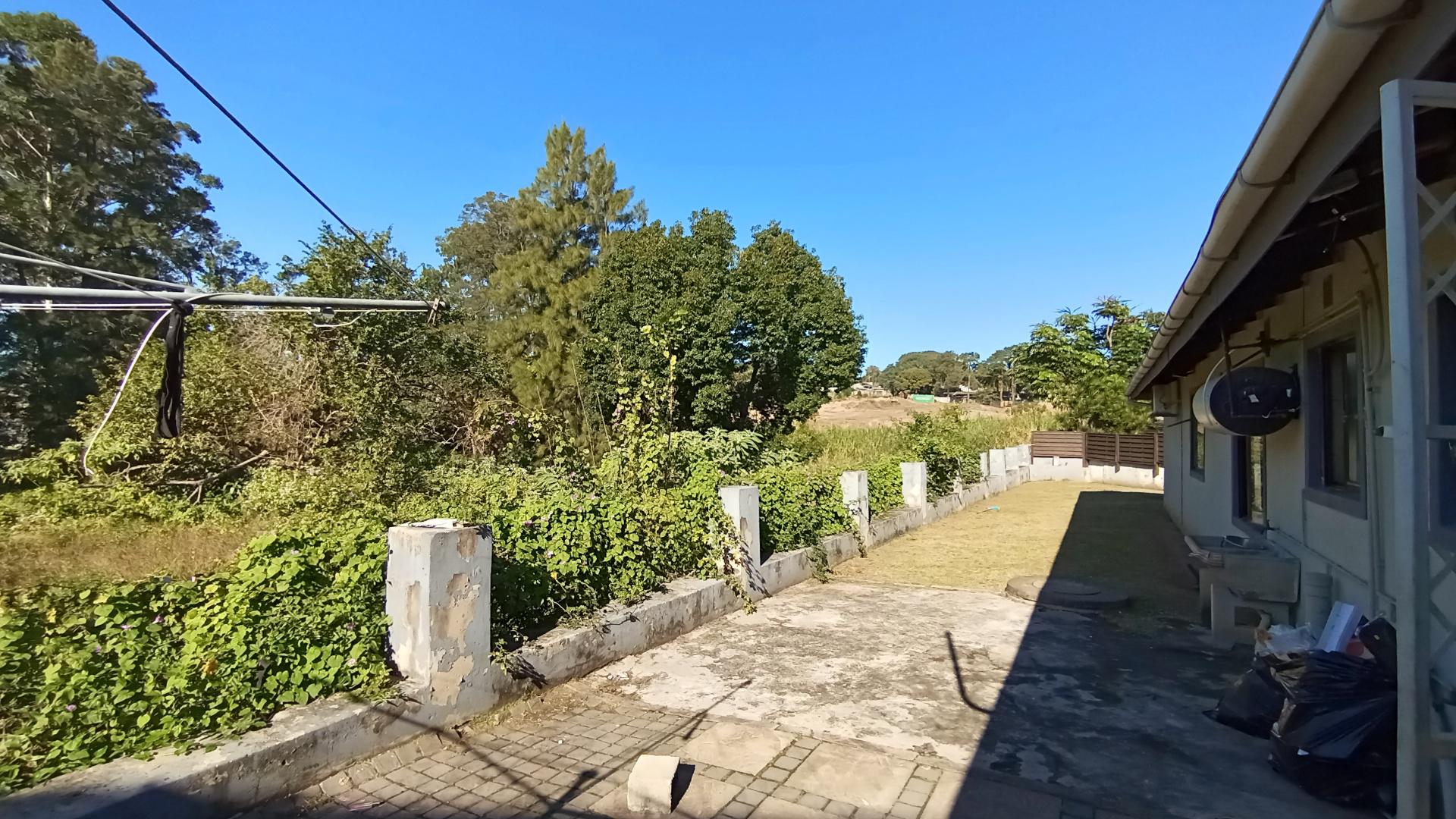 Backyard of property in Escombe 