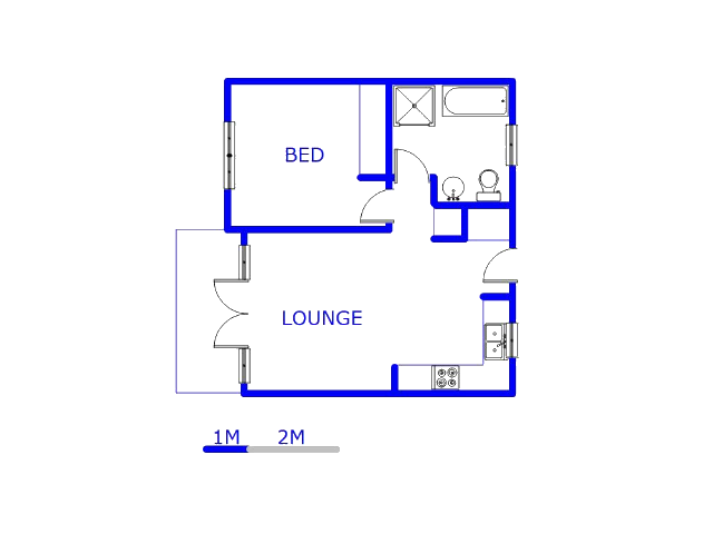 Floor plan of the property in Douglasdale