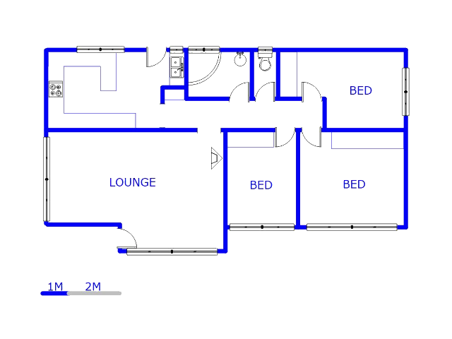 Floor plan of the property in Modder East