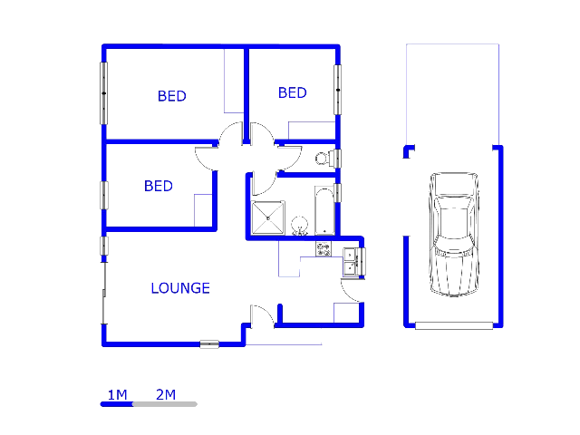 Floor plan of the property in Chantelle