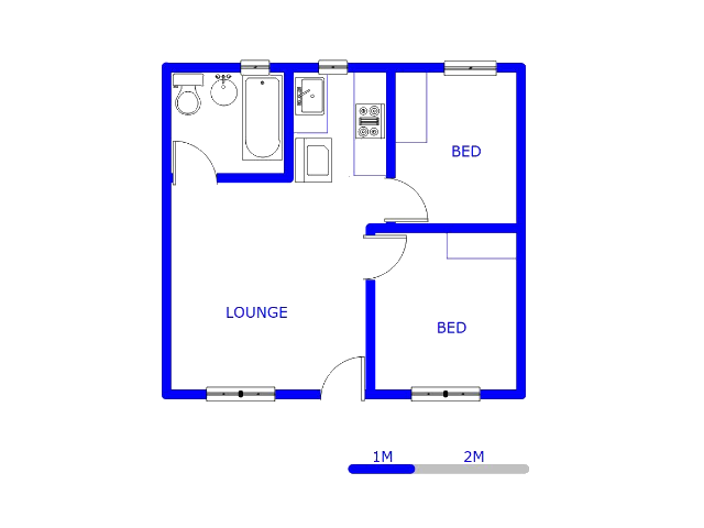 Floor plan of the property in Fleurhof