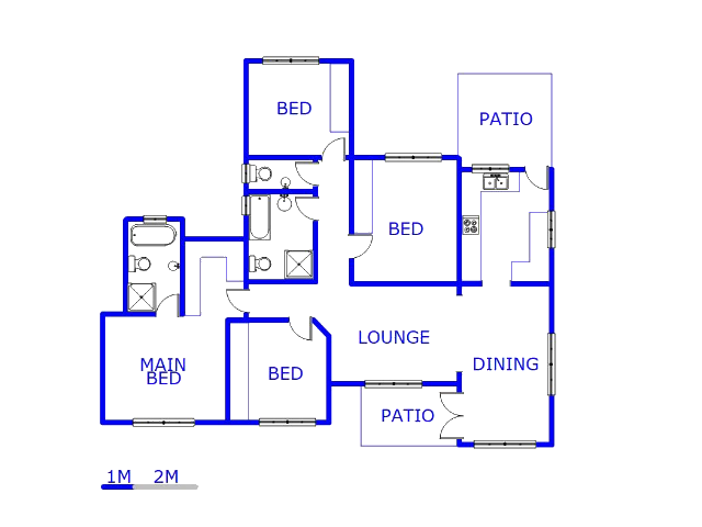 Floor plan of the property in Crystal Park