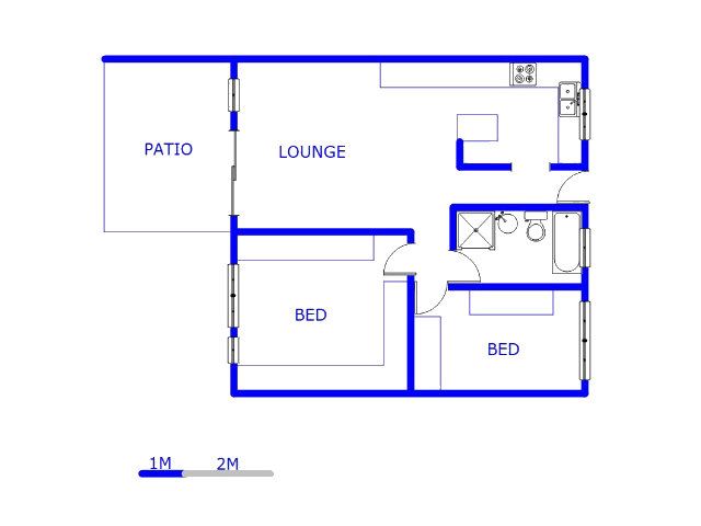 Floor plan of the property in Doornpoort