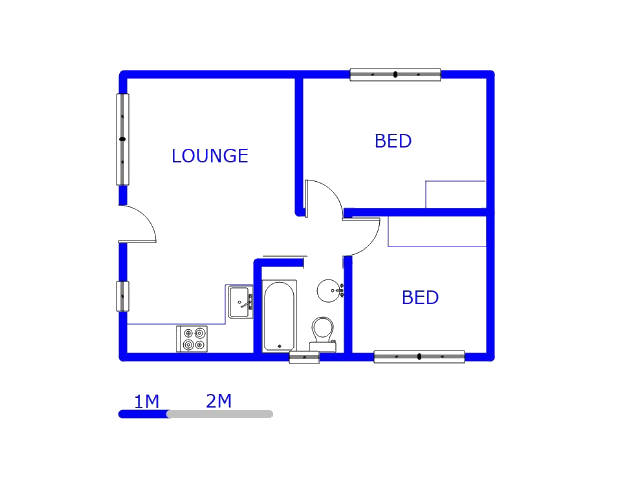 Floor plan of the property in Zuurfontein