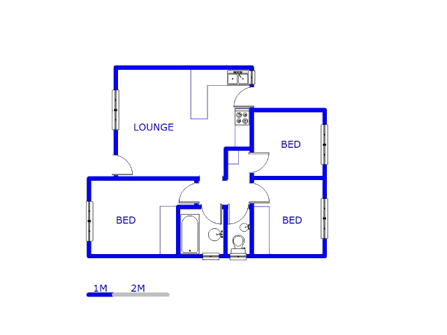 Floor plan of the property in Klippoortje