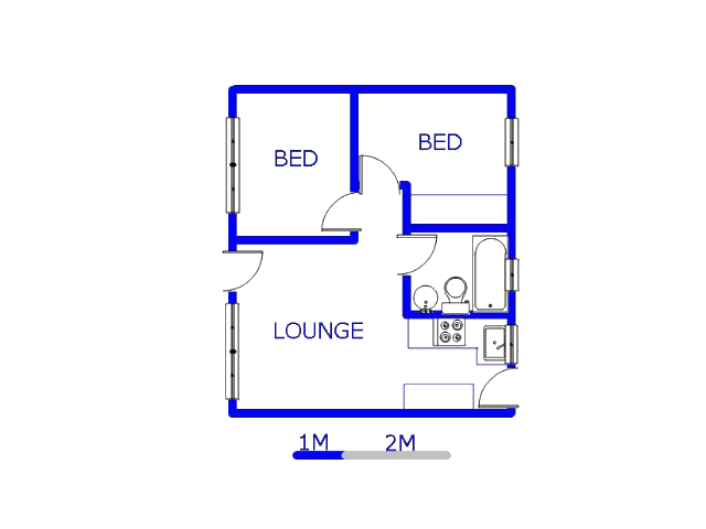 Floor plan of the property in Vosloorus