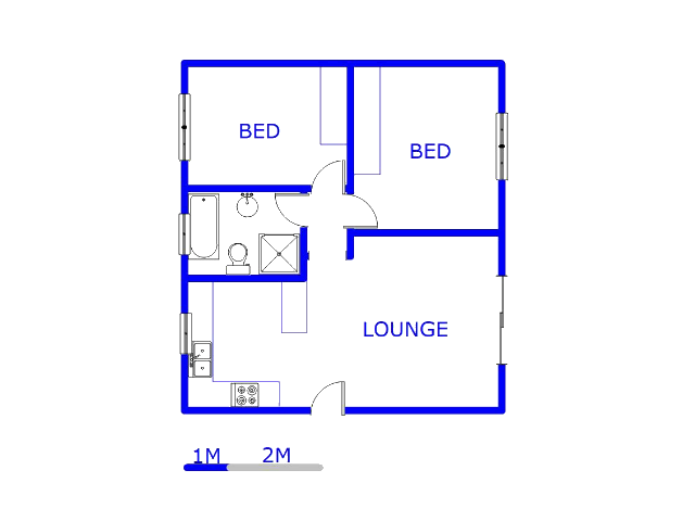 Floor plan of the property in Weltevreden Park