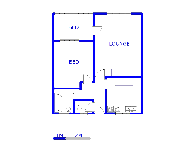 Floor plan of the property in Muckleneuk